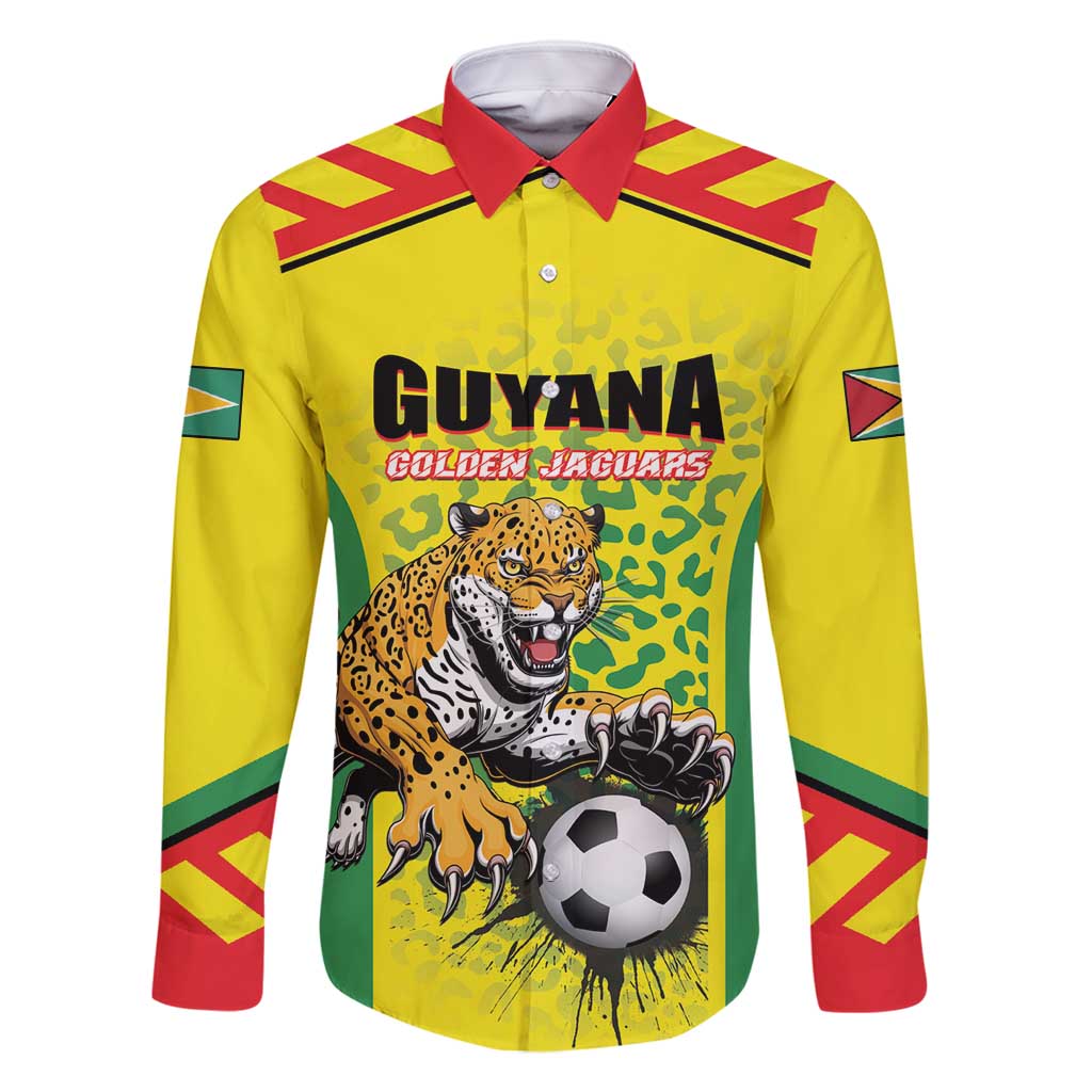 Custom Football Guyana Family Matching Summer Maxi Dress and Hawaiian Shirt Golden Jaguars
