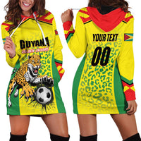 Custom Football Guyana Hoodie Dress Golden Jaguars