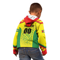 Custom Football Guyana Kid Hoodie Golden Jaguars