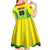 Custom Football Guyana Kid Short Sleeve Dress Golden Jaguars