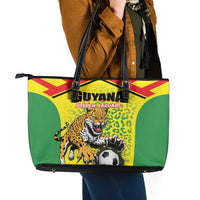 Football Guyana Leather Tote Bag Golden Jaguars