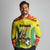 Custom Football Guyana Long Sleeve Polo Shirt Golden Jaguars