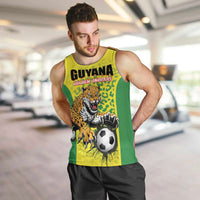 Custom Football Guyana Men Tank Top Golden Jaguars