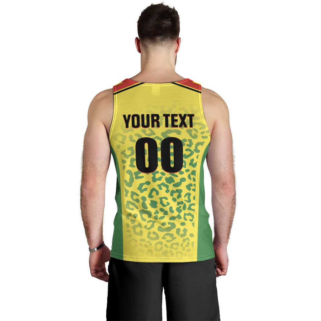Custom Football Guyana Men Tank Top Golden Jaguars