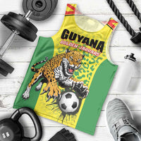 Custom Football Guyana Men Tank Top Golden Jaguars