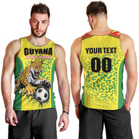 Custom Football Guyana Men Tank Top Golden Jaguars