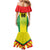 Custom Football Guyana Mermaid Dress Golden Jaguars