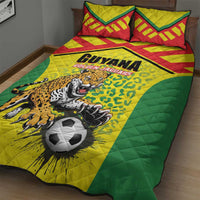 Football Guyana Quilt Bed Set Golden Jaguars