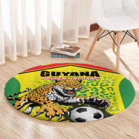 Football Guyana Round Carpet Golden Jaguars