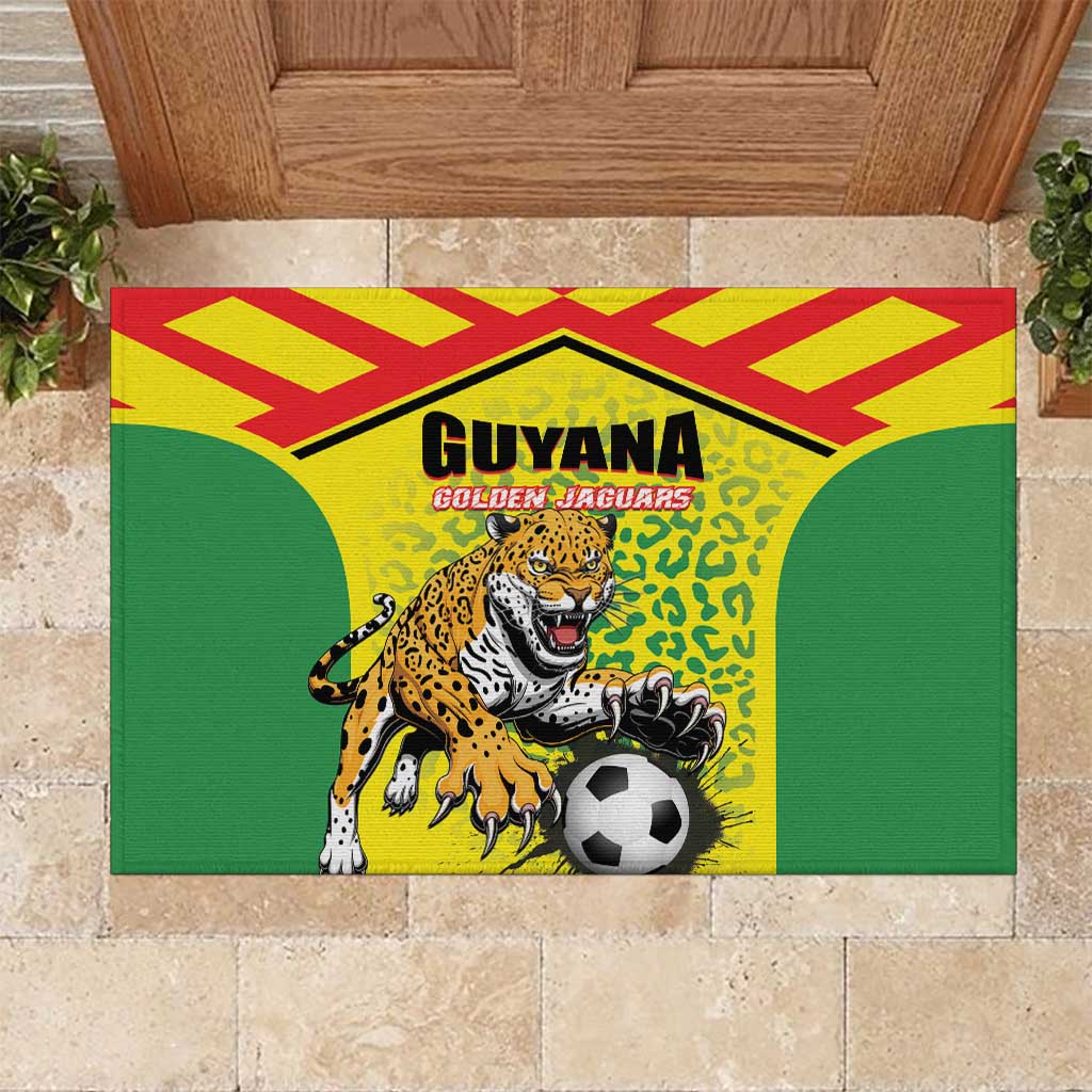 Football Guyana Rubber Doormat Golden Jaguars
