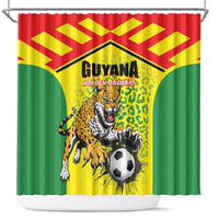 Football Guyana Shower Curtain Golden Jaguars