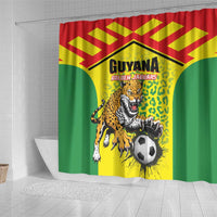 Football Guyana Shower Curtain Golden Jaguars