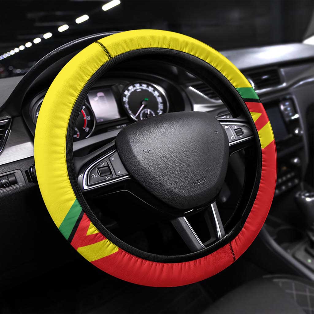 Football Guyana Steering Wheel Cover Golden Jaguars