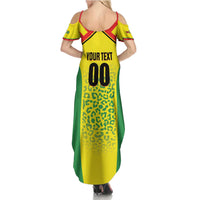 Custom Football Guyana Summer Maxi Dress Golden Jaguars