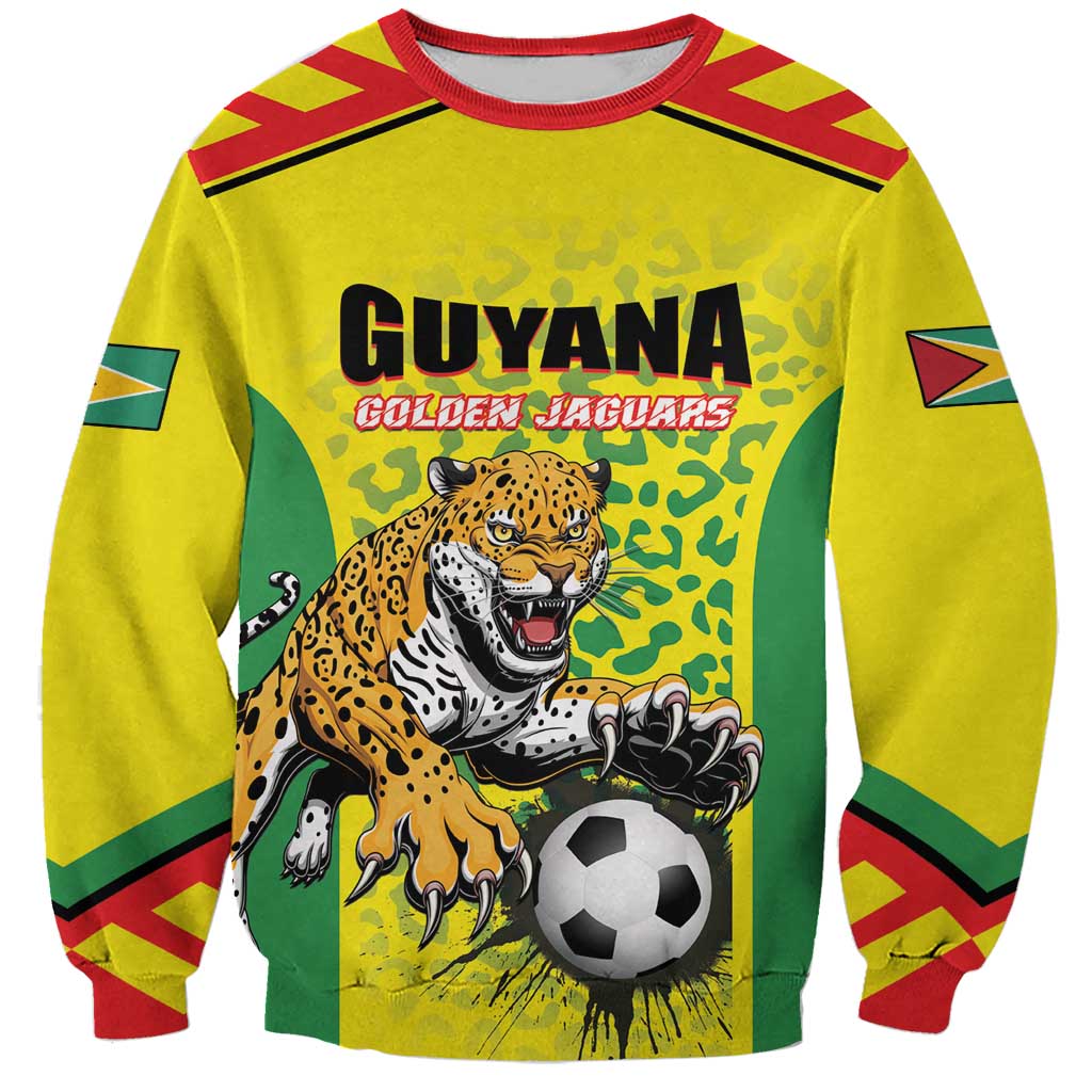 Custom Football Guyana Sweatshirt Golden Jaguars