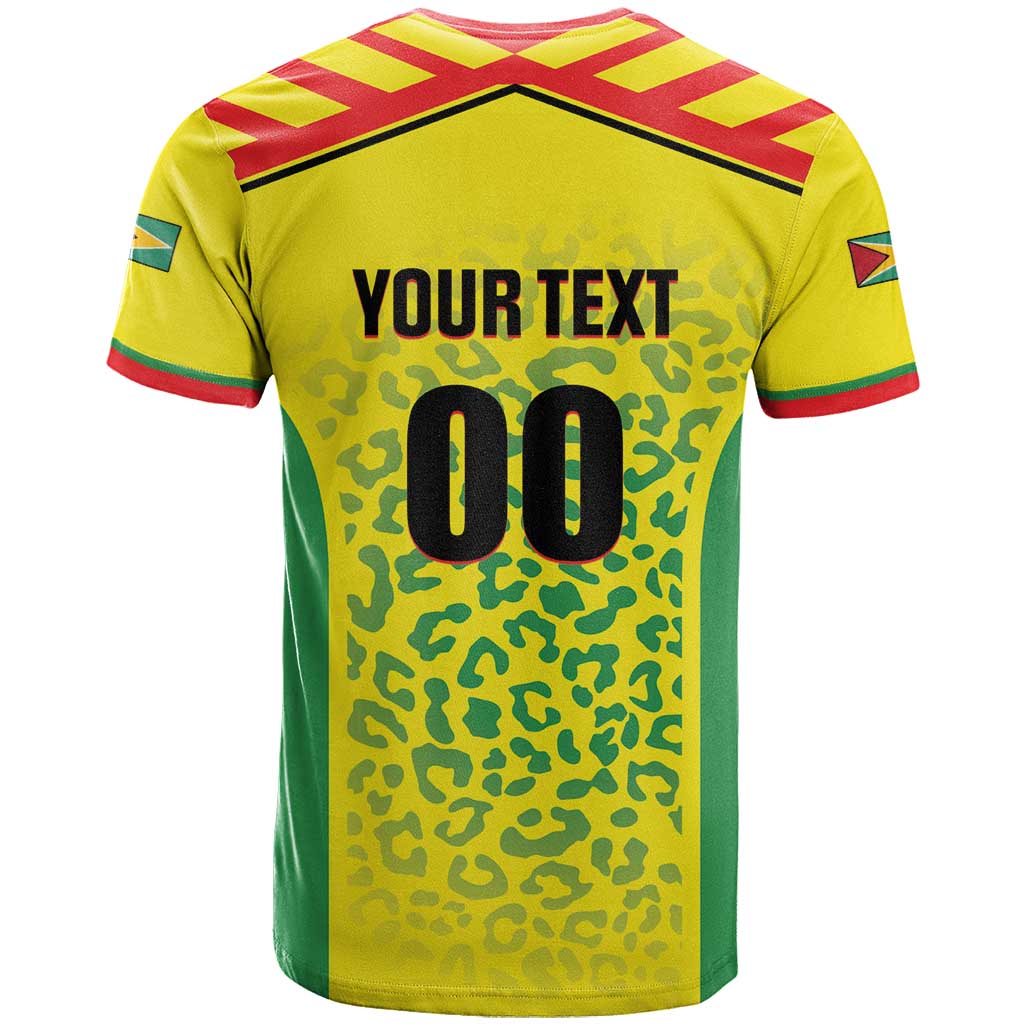Custom Football Guyana T Shirt Golden Jaguars
