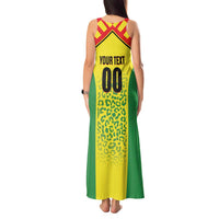 Custom Football Guyana Tank Maxi Dress Golden Jaguars