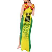 Custom Football Guyana Tank Maxi Dress Golden Jaguars