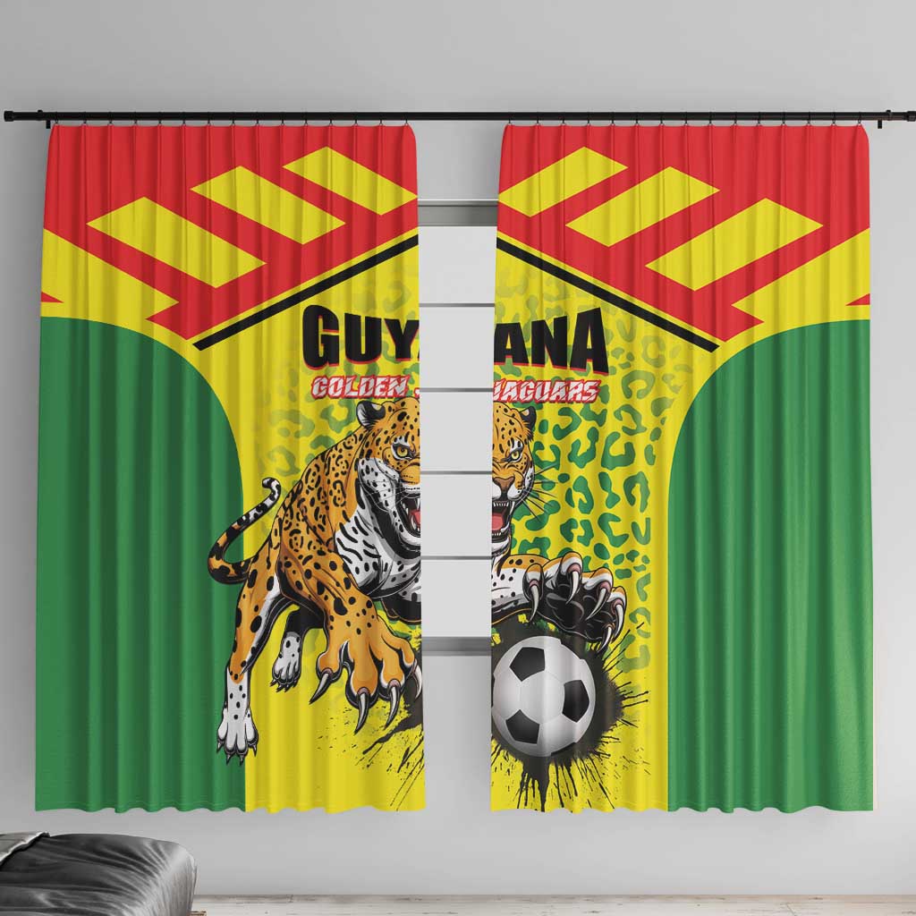 Football Guyana Window Curtain Golden Jaguars