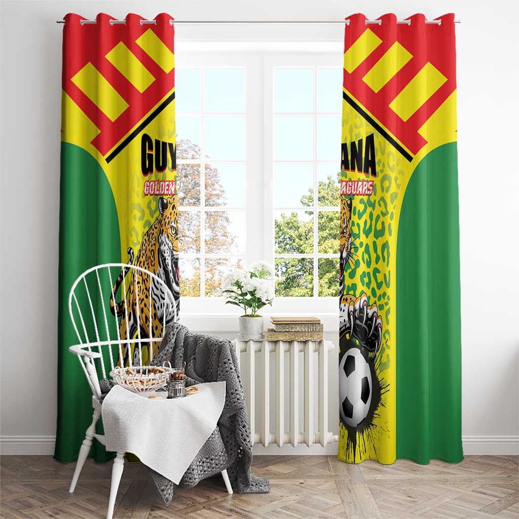 Football Guyana Window Curtain Golden Jaguars