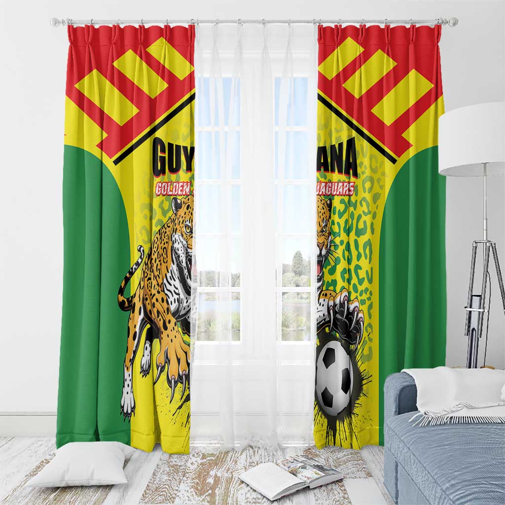 Football Guyana Window Curtain Golden Jaguars