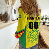 Custom Football Guyana Women Casual Shirt Golden Jaguars