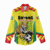 Custom Football Guyana Women Casual Shirt Golden Jaguars
