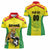 Custom Football Guyana Women Polo Shirt Golden Jaguars