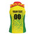 Custom Football Guyana Women Sleeveless Polo Shirt Golden Jaguars