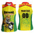 Custom Football Guyana Women Sleeveless Polo Shirt Golden Jaguars