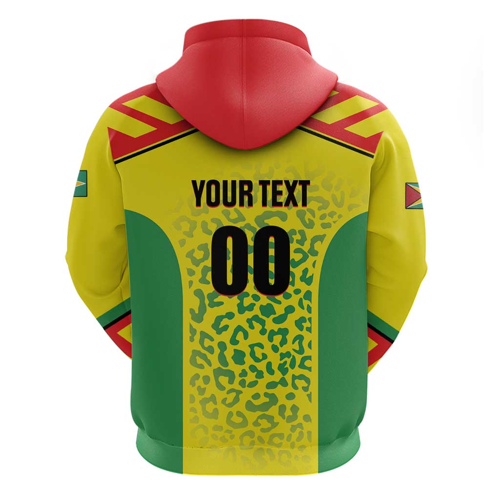 Custom Football Guyana Zip Hoodie Golden Jaguars