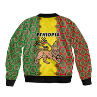 Ethiopia Bomber Jacket Ethiopian Lion Of Judah With African Pattern - Wonder Print Shop