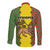 Ethiopia Long Sleeve Button Shirt Ethiopian Lion Of Judah With African Pattern - Wonder Print Shop