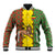 Personalised Ethiopia Baseball Jacket Ethiopian Lion Of Judah With African Pattern - Wonder Print Shop