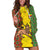 Personalised Ethiopia Hoodie Dress Ethiopian Lion Of Judah With African Pattern - Wonder Print Shop