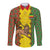Personalised Ethiopia Long Sleeve Button Shirt Ethiopian Lion Of Judah With African Pattern - Wonder Print Shop