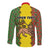 Personalised Ethiopia Long Sleeve Button Shirt Ethiopian Lion Of Judah With African Pattern - Wonder Print Shop