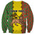 Personalised Ethiopia Sweatshirt Ethiopian Lion Of Judah With African Pattern - Wonder Print Shop