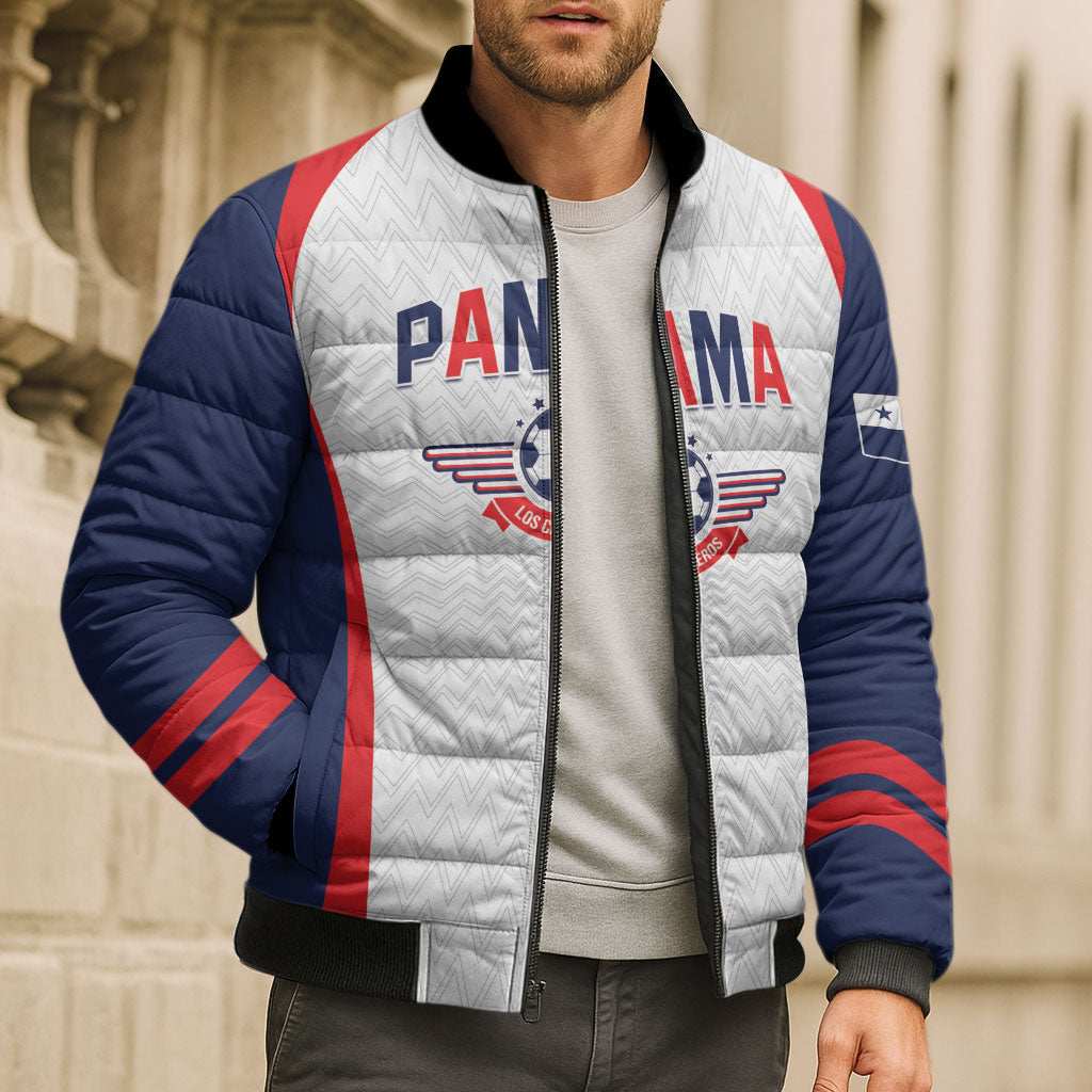 Custom Panama 2026 World Football Bomber Puffer Jacket Los Canaleros Go