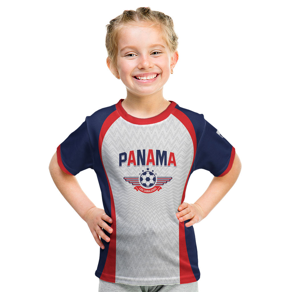 Custom Panama 2026 World Football Kid T Shirt Los Canaleros Go