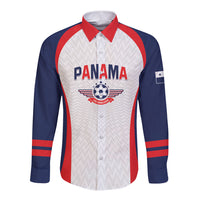 Custom Panama 2026 World Football Long Sleeve Button Shirt Los Canaleros Go