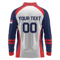 Custom Panama 2026 World Football Long Sleeve Polo Shirt Los Canaleros Go