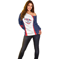 Custom Panama 2026 World Football Off Shoulder Sweater Los Canaleros Go