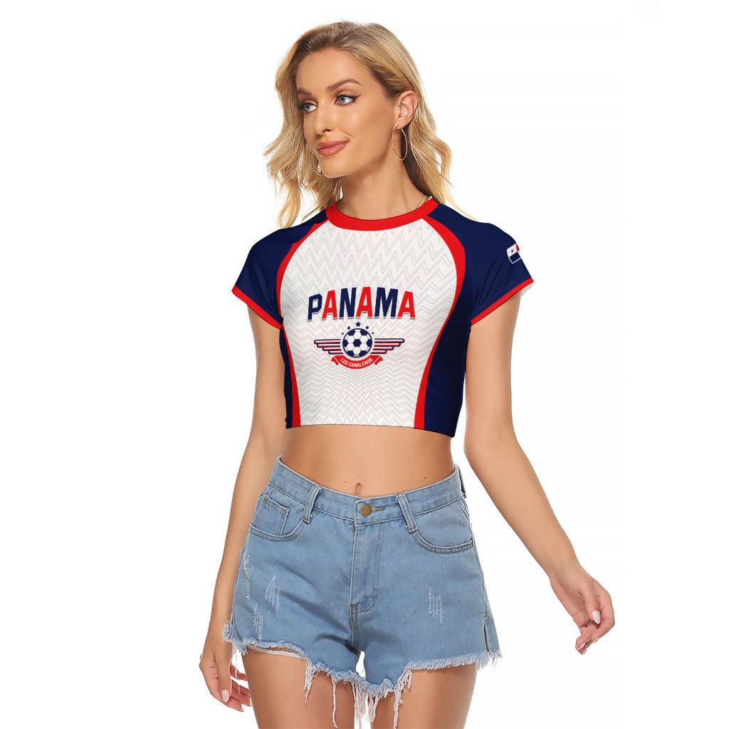 Custom Panama 2026 World Football Raglan Cropped T Shirt Los Canaleros Go