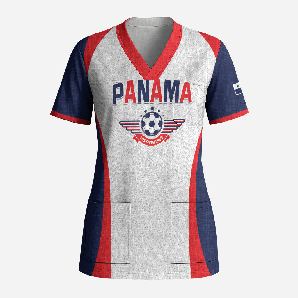 Custom Panama 2026 World Football Scrub Top Los Canaleros Go
