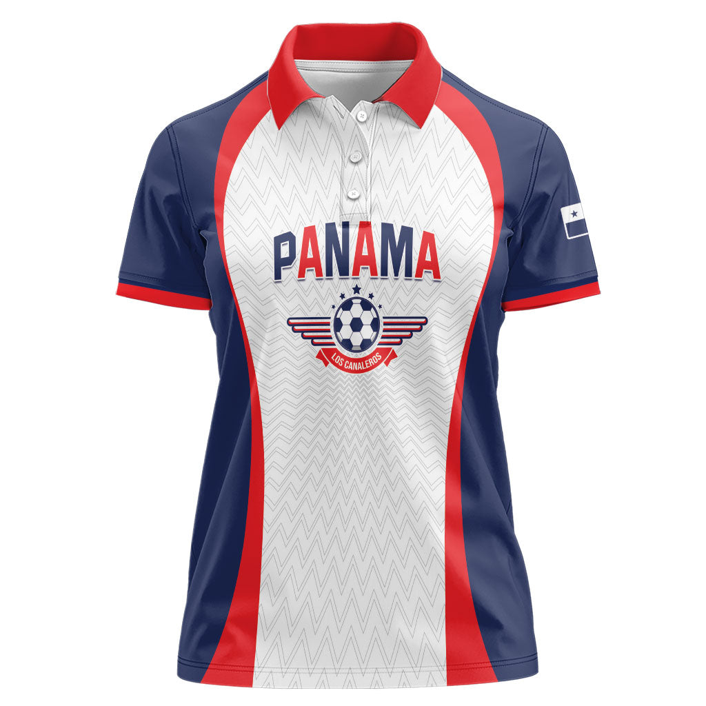 Custom Panama 2026 World Football Women Polo Shirt Los Canaleros Go
