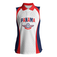 Custom Panama 2026 World Football Women Sleeveless Polo Shirt Los Canaleros Go