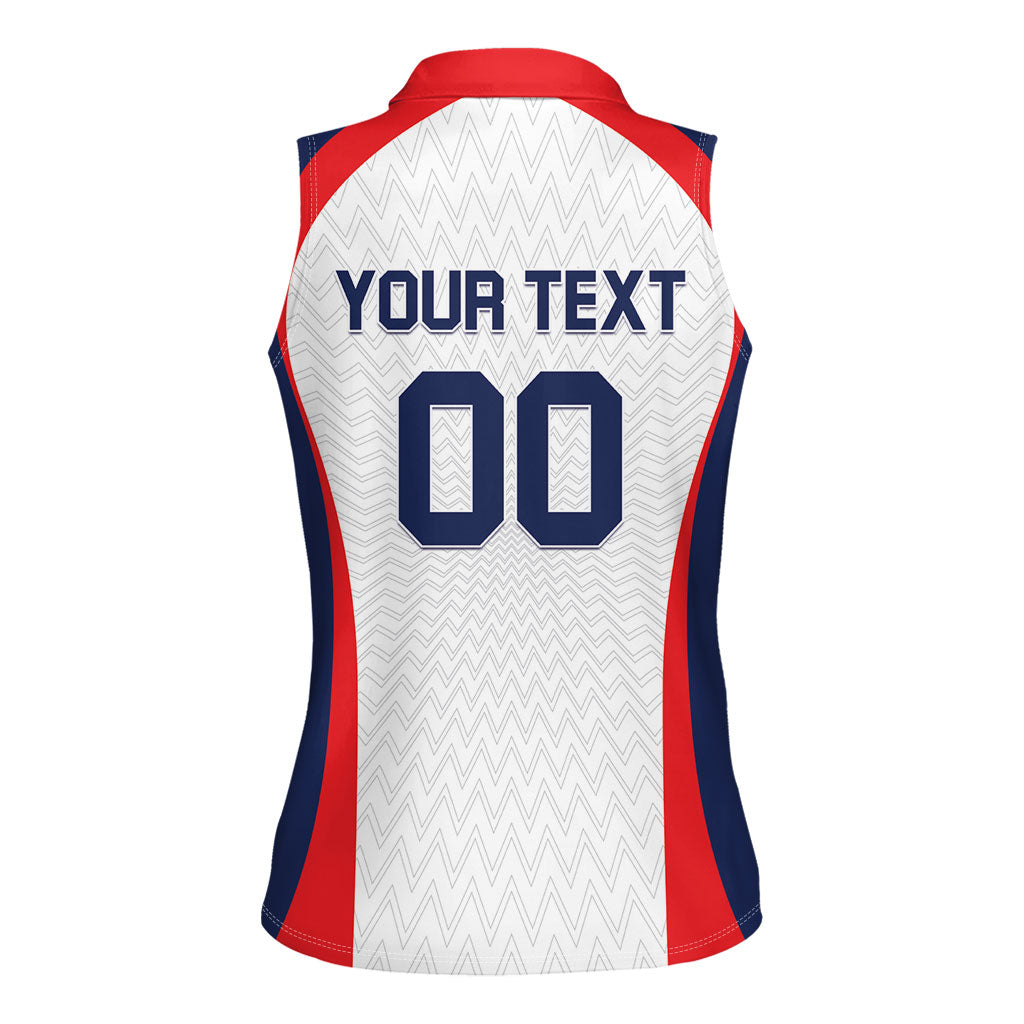 Custom Panama 2026 World Football Women Sleeveless Polo Shirt Los Canaleros Go