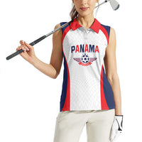 Custom Panama 2026 World Football Women Sleeveless Polo Shirt Los Canaleros Go