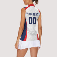 Custom Panama 2026 World Football Women Sleeveless Polo Shirt Los Canaleros Go